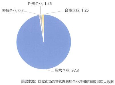 含機(jī)器翻譯與人工智能業(yè)務(wù)的在營企業(yè)所屬類型情況（%）